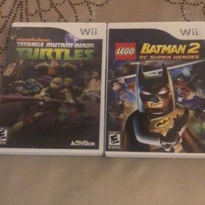 Wii games - great condition.   Batman 2 and. Teenage Mutant Ninja Turltes.